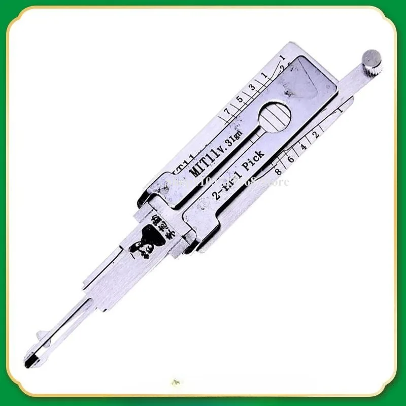 

1P Lishi MIT11 2in1 Decoder and Pick Is Designed for Mitsubishi for Souest for Chrysler for Dodge [Flat 8 Cut] Lock Picking Tool