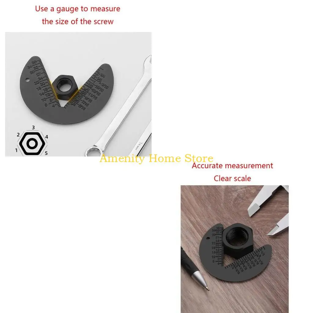 F26C Super Affordable Hexagons Screw Nut Gauges Screws Bolts Nut Thread Measurement Size Gauges Inspection Standards