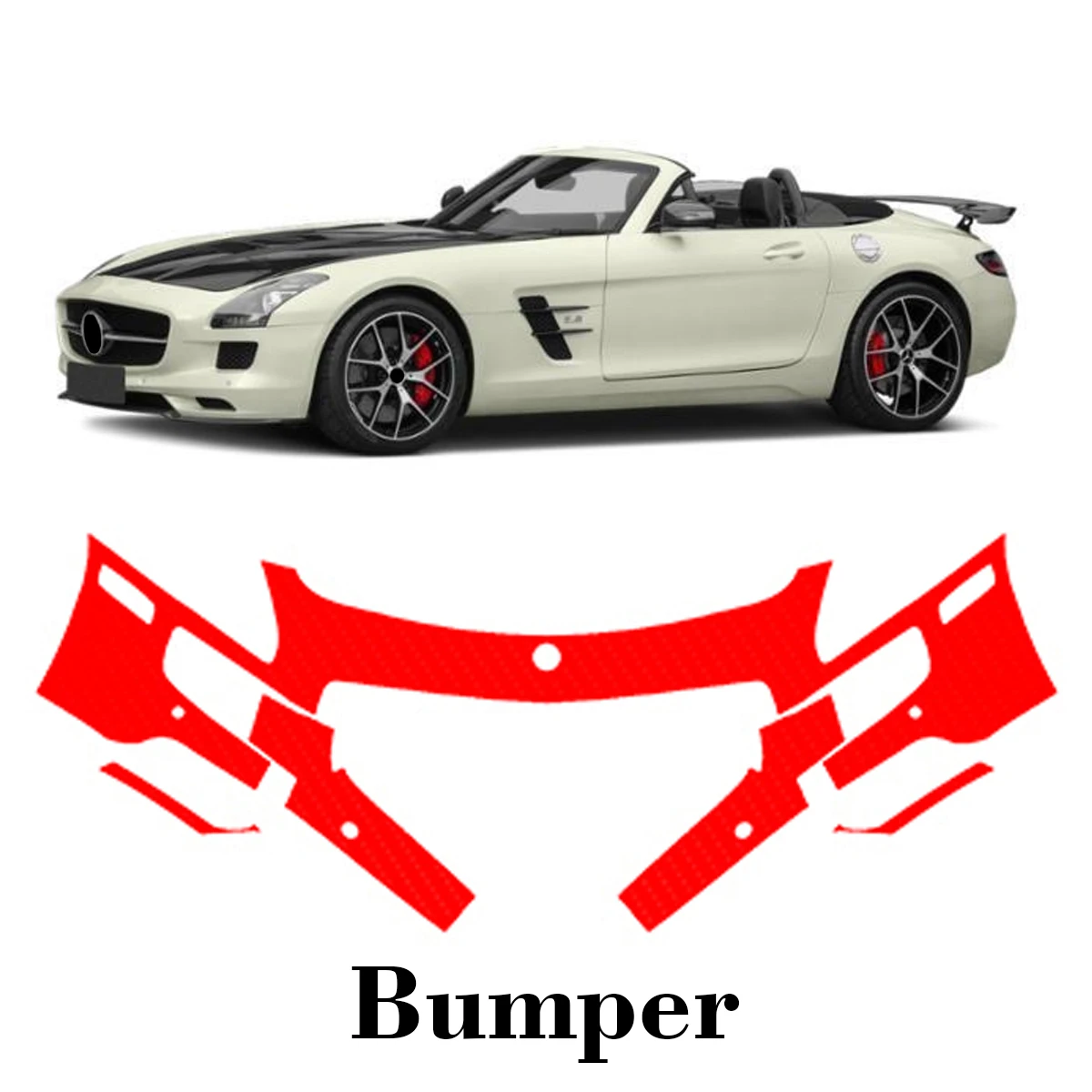 

Car Precut Paint Protection Film Front Bumper Anti-scratch Exterior TPU PPF For Mercedes Benz SLS AMG 2011-2015