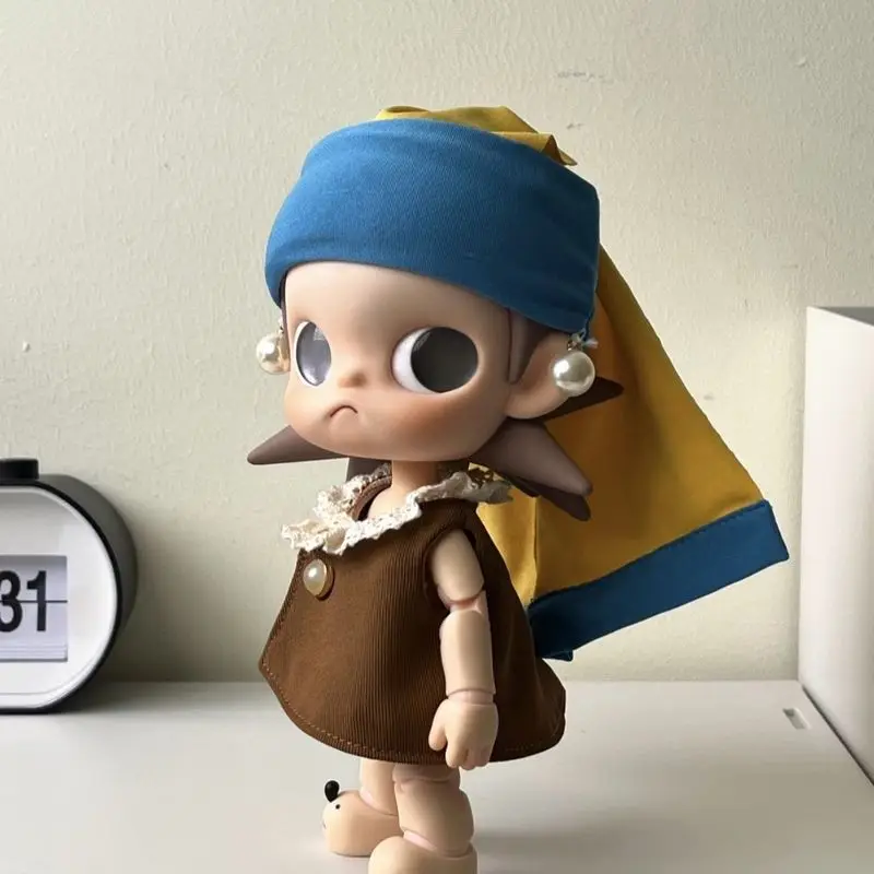 Ubranka dla Labubu dla dziewczynek z kolczykami z pereł, pasujące do Zsiga/Dimoo/Labubu/Star People, zabawne ubranka dla niemowląt.