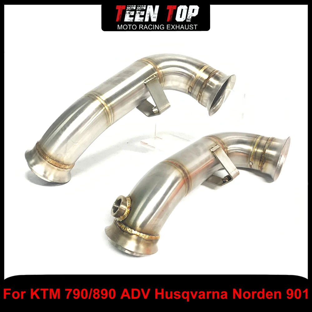 Tubo di Scarico Decat per KTM 790/890 DUKE 790ADV, Tubo Catalizzatore in Acciaio Inox per Moto 890adv 2021-2024