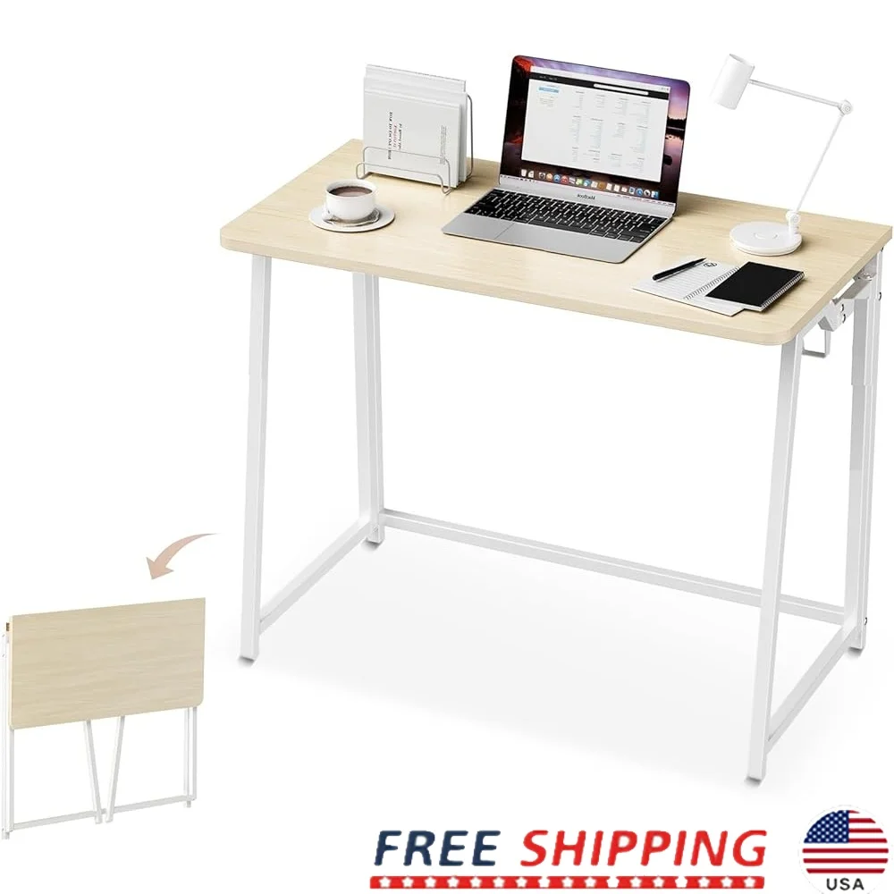 

Folding Desk Small Portable Computer Desk Compact Writing Table Easy Storage Home Office Study Room Collapsible Furniture