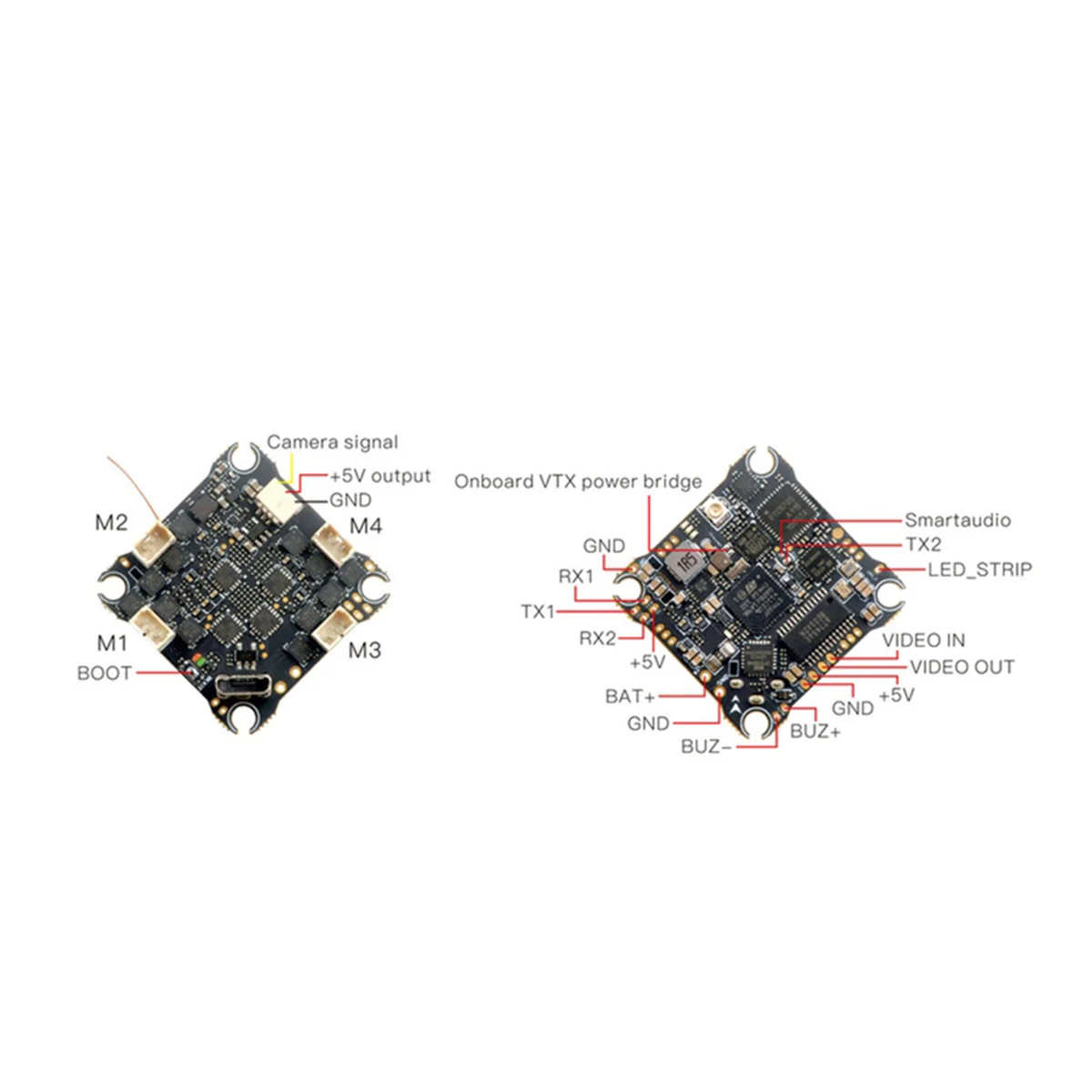 

AT42 X12 AIO 5in1 1-2S Flight Controller Built-in 12A ESC OPENVTX 400mW for FPV Drones for Receiver Version