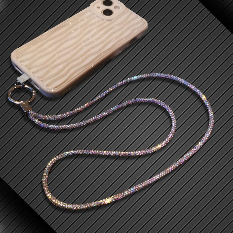 Luxury Phone Wrist Strap Lanyard Diamond Pendant Clip For iPhone 14 13 Samsung USB Flash Drives Keys Keychains Camera Keys Car