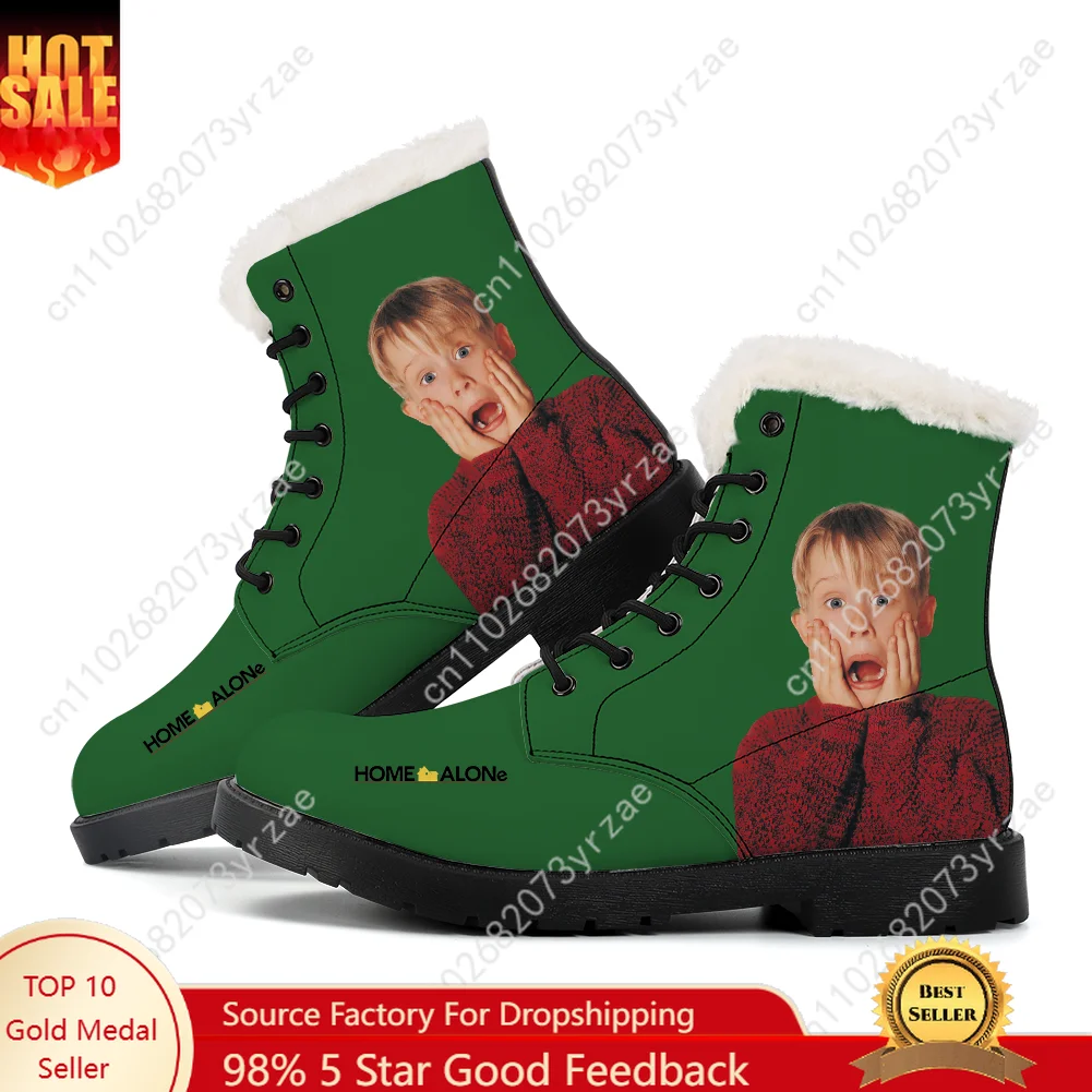 

Home Alone Plush Boots Men Women Teenager Casual Shoes Outdoor Warm Boot High Quality Personalized Fashion Pattern Custom Shoes