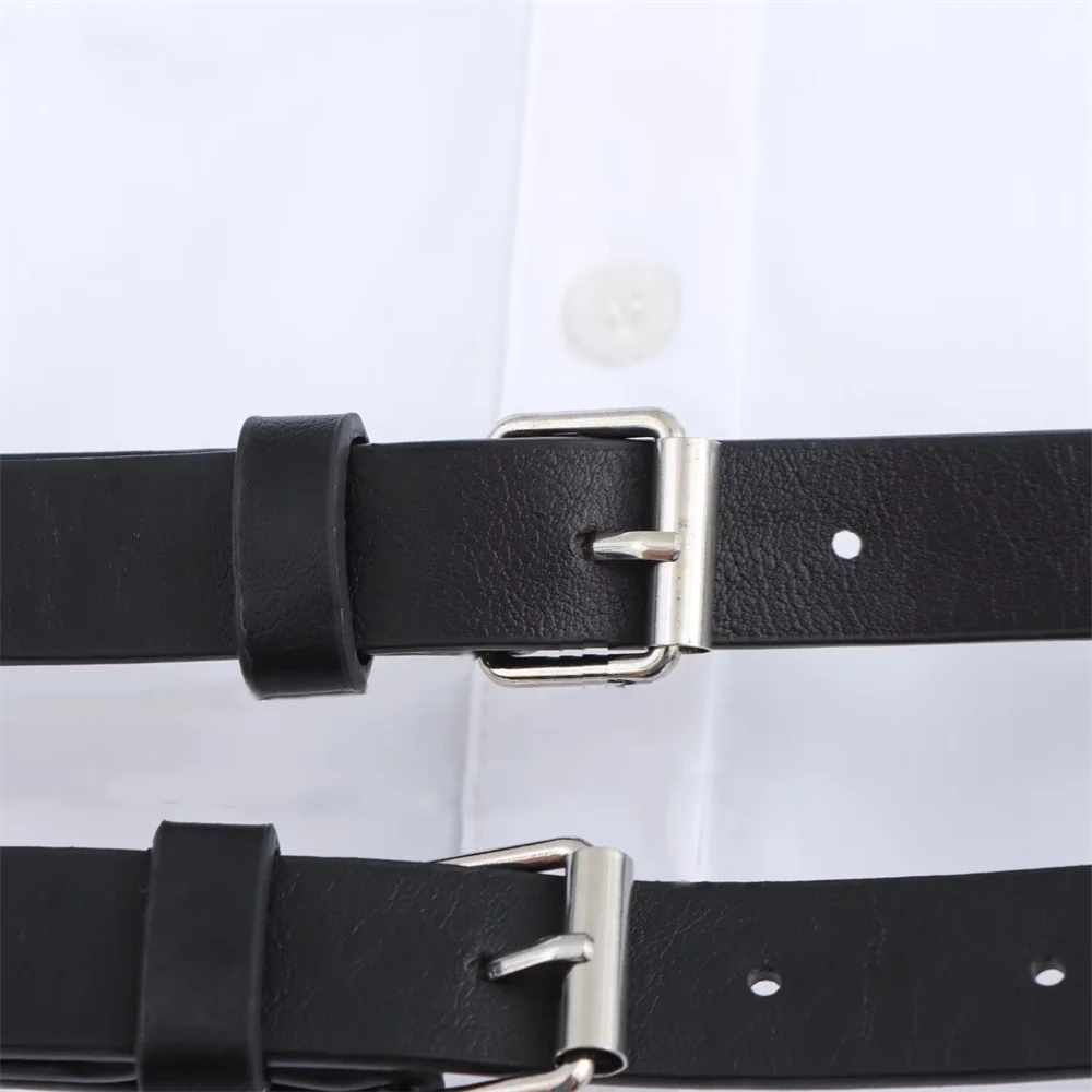 PB&ZA2024 Autumn New Women\'s Fashion Style Commuter Versatile Collar Simple Double Belt Decorative Shirt