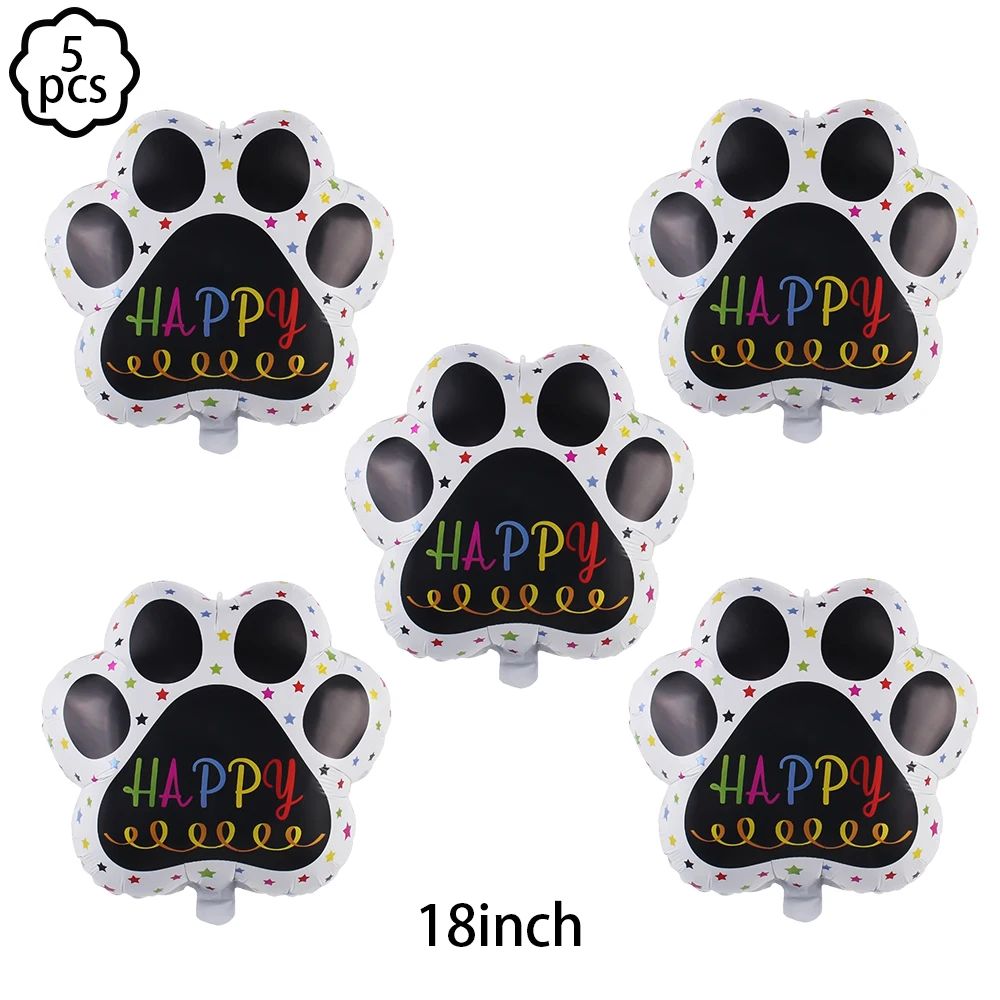 Corgi Husky Helium Balloon Pet Dog Balloon Pet Paw Bone Balloon puppy dog Birthday Party Decoration Let\'s Pawty Party Decoration