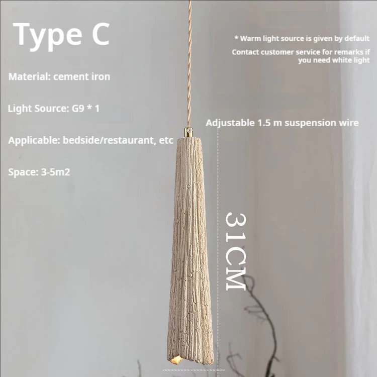 Wabi Sabi hanglamp Japanse cement hanglamp voor woonkamer restaurant café decor minimalistische eettafel hanglamp