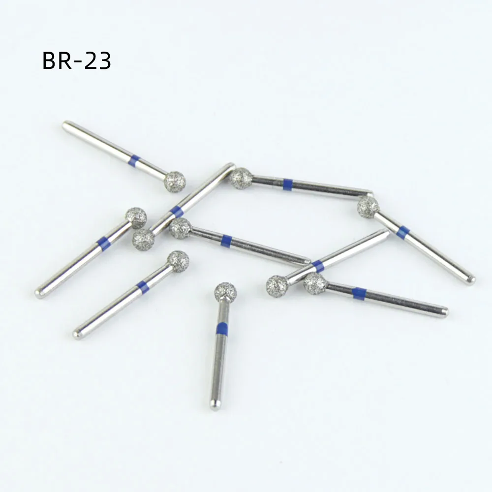 50pcs Dental Diamond Burs of Ball for High Speed Handpiece Polishing Teeth Whitening Tools Dentist Clinic Tool BR-23