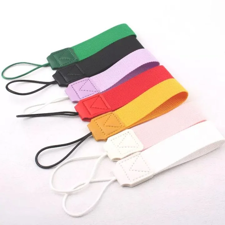 

Water Bottle Weave Ribbon Strap Hanging Key Chain Custom LOGO Phone Bag Lanyard Webbing Keychain Personalize Keyring Blank