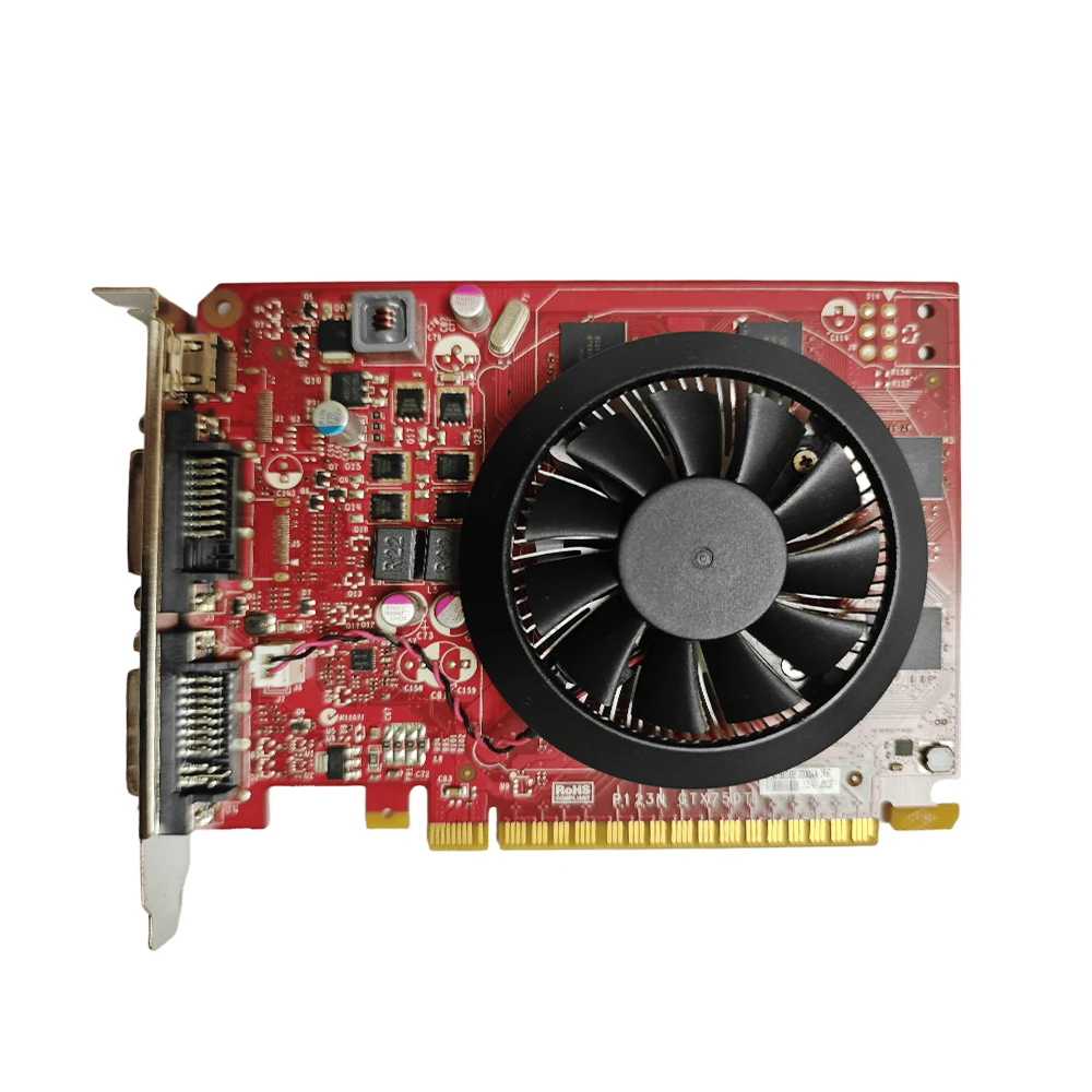 GeForce GTX 750TIDE-2G 28nm GDDR5 2GB 128bit 1x HDMI واجهة 1xDVI 1XDVI-D بطاقة رسومات مروحة واحدة 8MXMJ