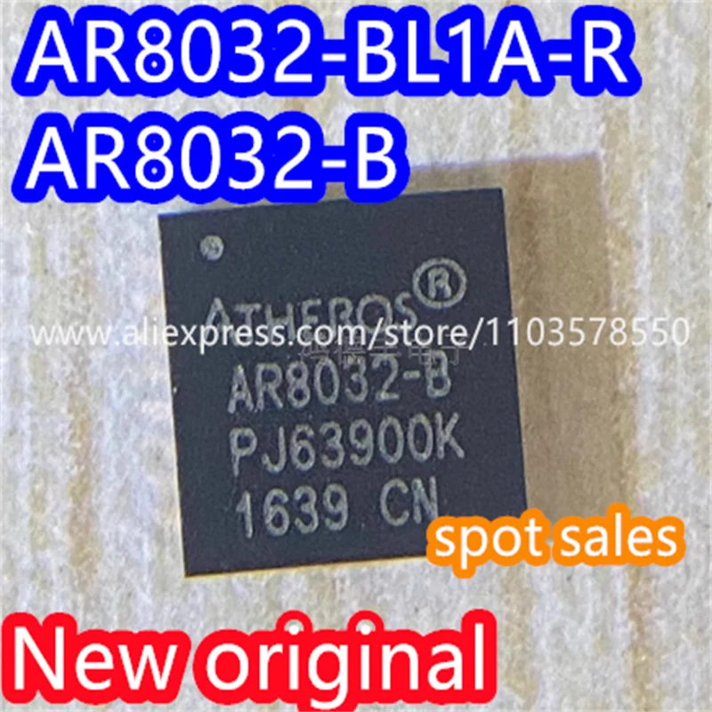 10PCS  Brand new original AR8032-BL1A-R AR8032-BL1A AR8032-B packaged QFN32 fast Ethernet transceiver IC chip