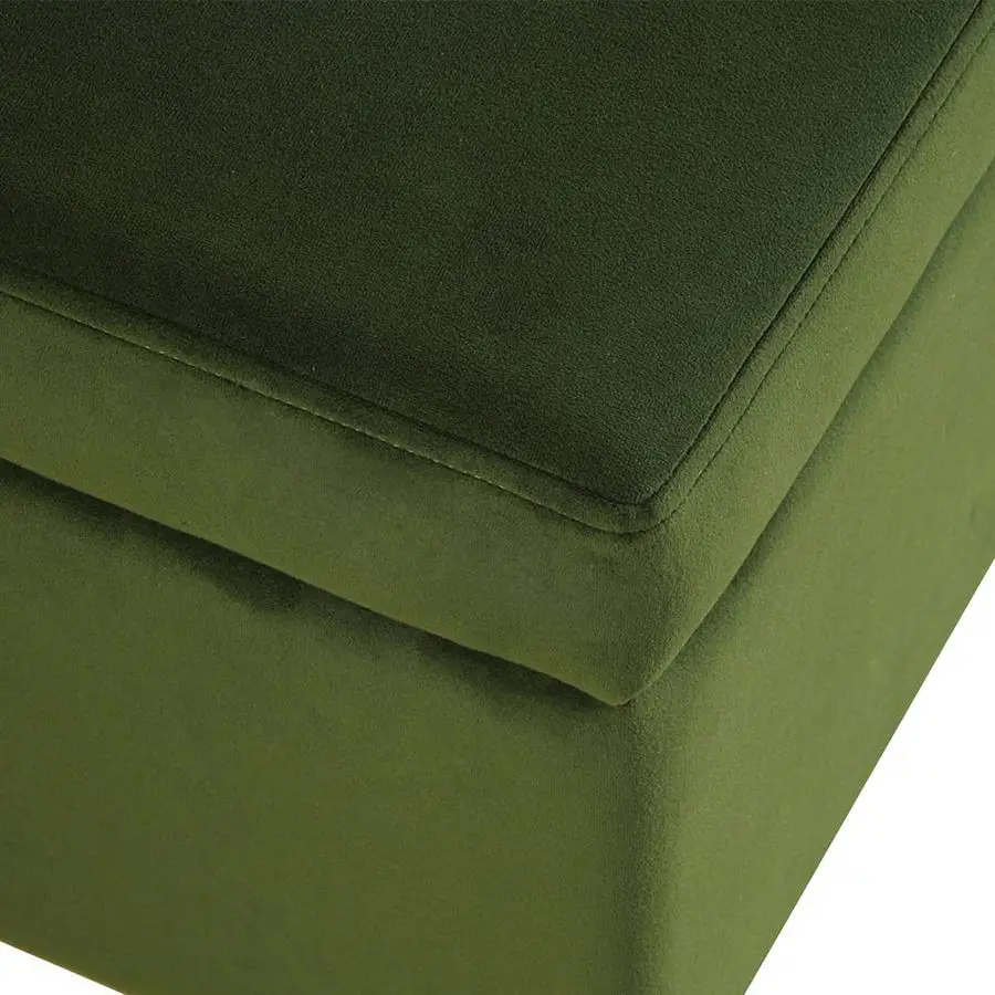 Upholstered Storage Bench with Metal LegHomepop Home DecorBench with Storage for Living Room amp Entryway Blush Green