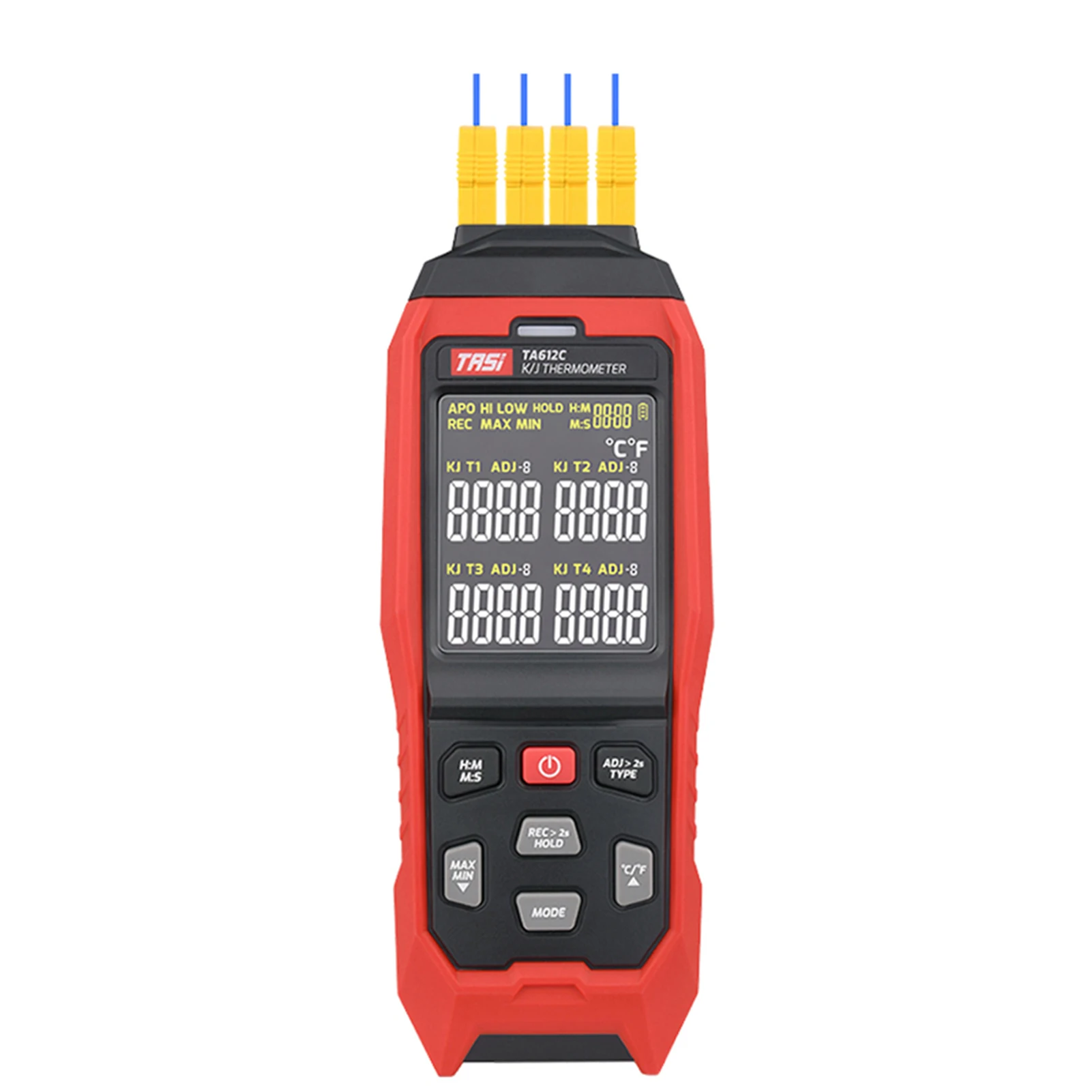 TASI Single Channel K/ J Type Thermocouple Thermometer -200~1372℃/ -328~2501℉ Handheld Digital LCD Temperature Meter