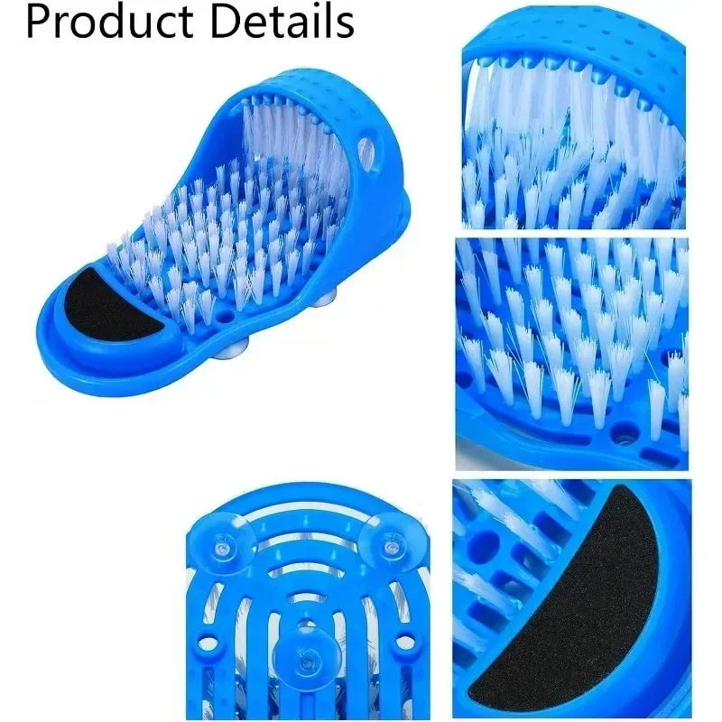 Foot Cleaning Massage with Suction Cup Brush Slippers Home Bathroom Foot Cleaning Products New Bathroom Slippers Spa Shower