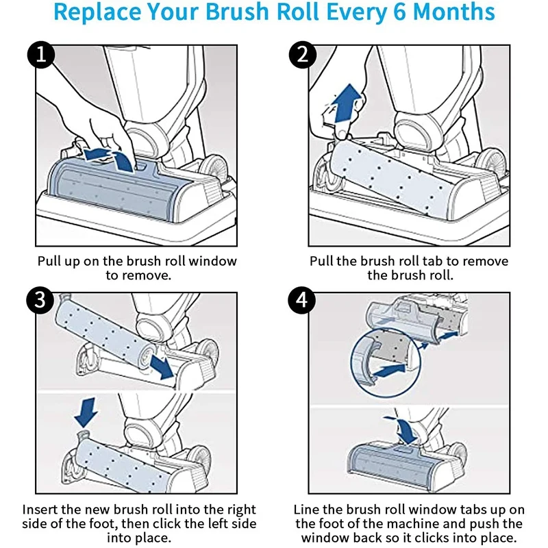 ม้วนแปรงหลายพื้นผิว2ชิ้นสำหรับเครื่องดูดฝุ่น Bissell Crosswave Wireless Max Series เหมาะสำหรับ2765/2554 bissell