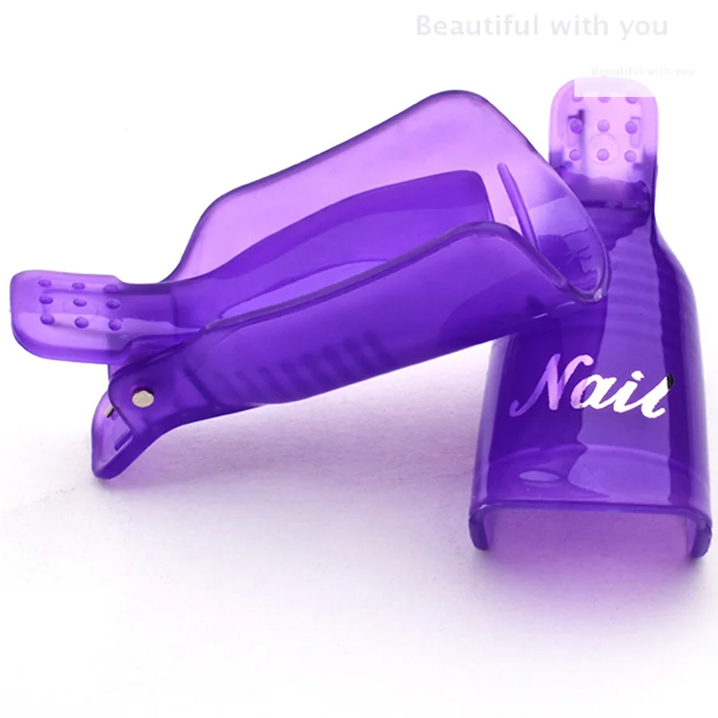 10 Teile/satz Kunststoff Nail art Soak Cap Clip UV Gel Nagellackentferner Wrap Nagel Werkzeug