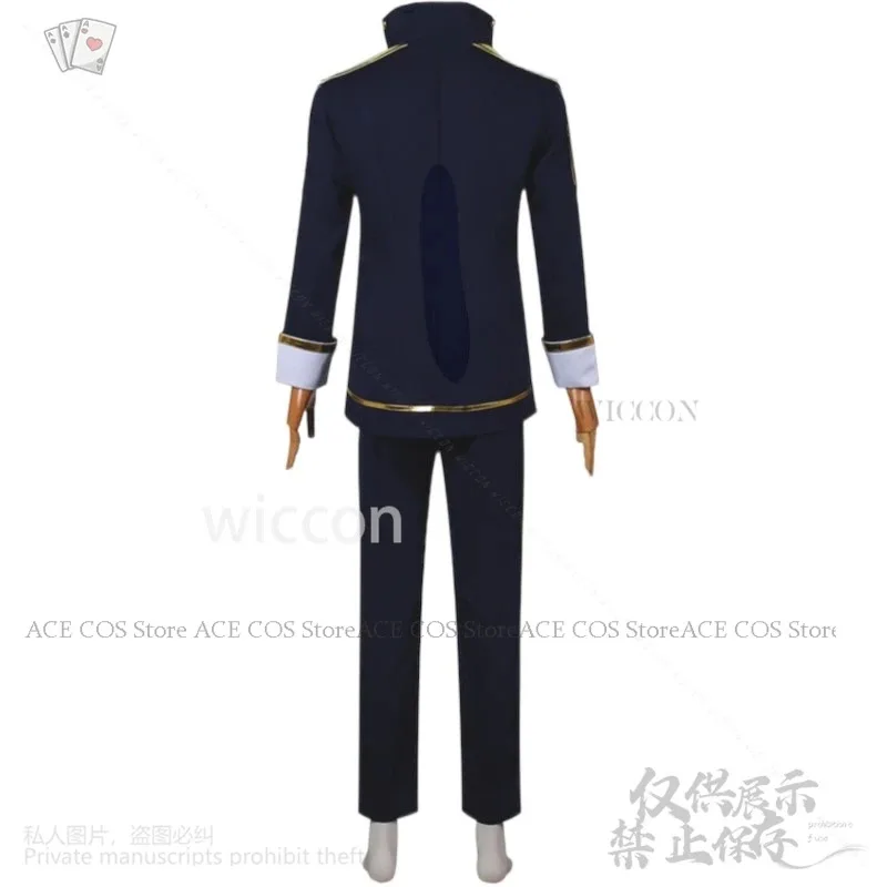 Anime Cid Kagenou The Eminence In Shadow Cosplay DK School Uniform Coat Pants Black Wigs For Man Woman Halloween Cos v;6,a'3.k;8
