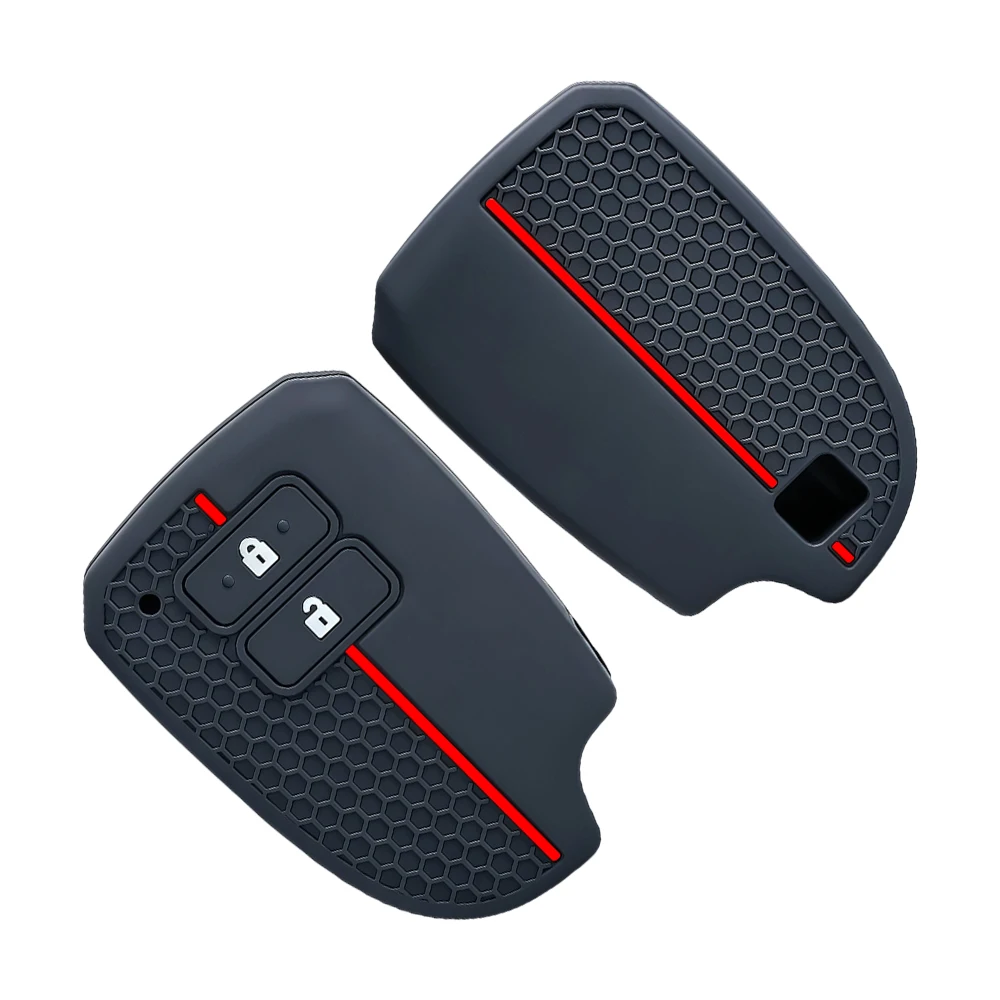 New 2 Buttons Car Remote Silicone Key Fob Case Cover for Toyota Yaris X Yaris L Sedan Vios FS EZ Verso Shell Accessories