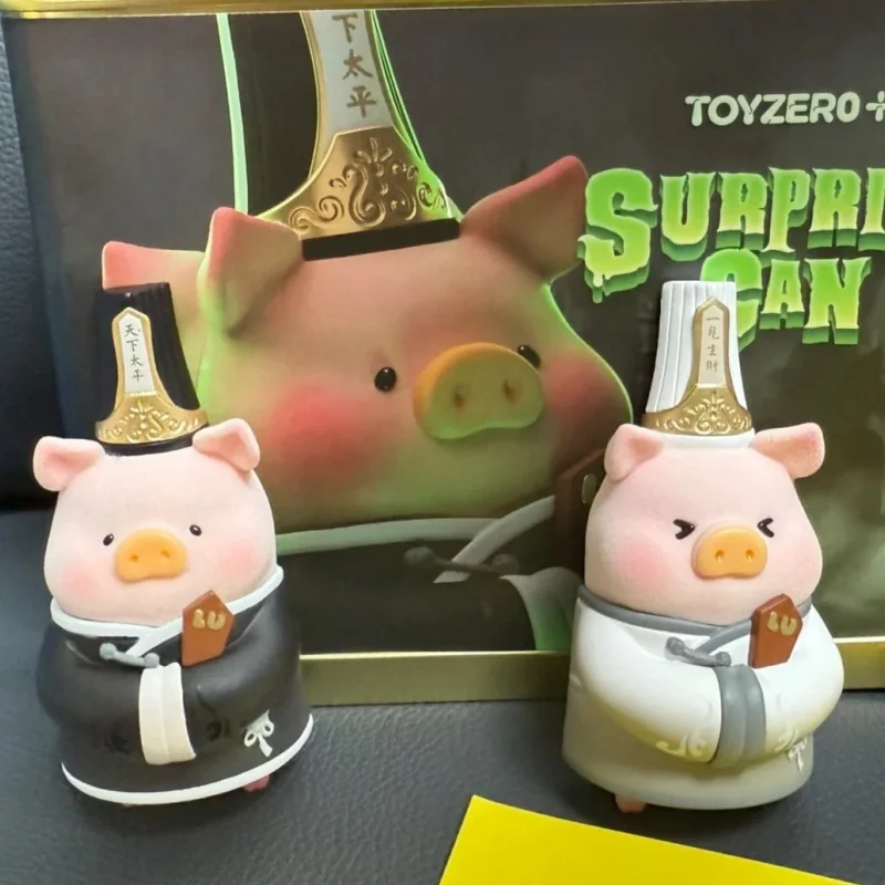Echte ingeblikte Lulu The Piggy Surprise Can Zombie Series Action Figure Q-versie Lulu Pig Anime Toy Halloween Ghost Model Gift