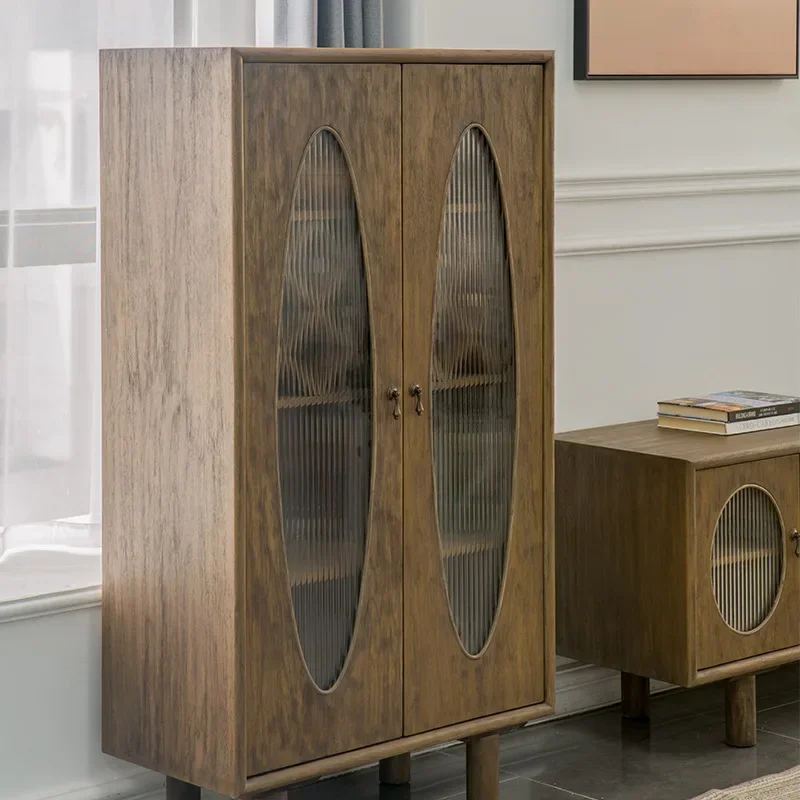 

Nordic retro old sol id wo od wine cabi net American country wi ne l cker nostalgic r bber woo d