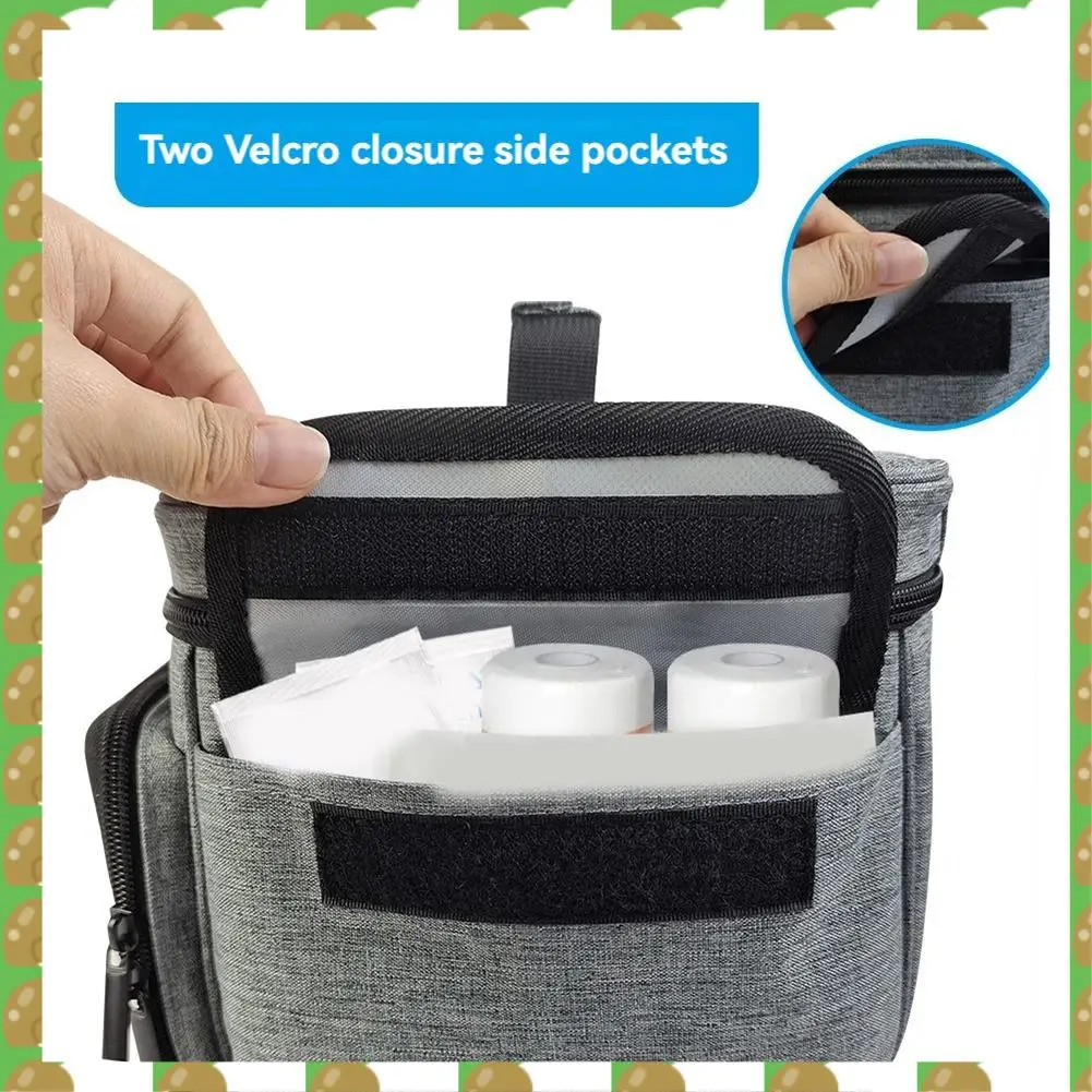 

T36C Medicine Storage Bag Empty Lockable Pill Bottle Organizer With Portable Zippered Pouches Medicine Box For Home Travel