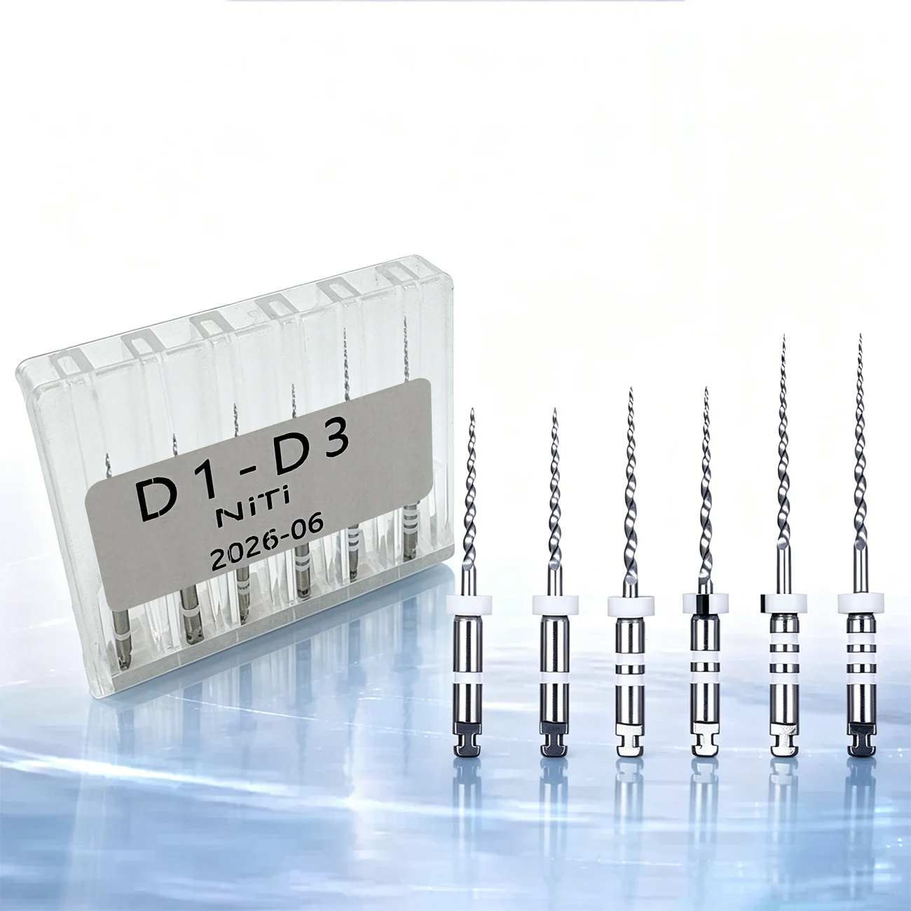 6pcs/box Dental D1-D3 NiTi Rotary Root Canal Retreatment Files Remove Filling Material Before Canal Re-Shaping Lab Consumables