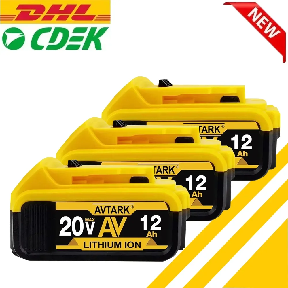 デウォルト用リチウム交換用バッテリー,20v,12000mah,dcb184,dcb200,dcb182,dcb180,dcb181,dcb182,dcb201,dcb206,18v