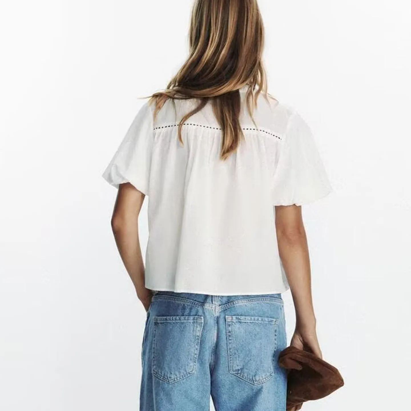 Faionable Lantern Sve Cover up da donna irt Versatile Sle Summer 2025 Fibra di poliestere traspirante e delicata sulla pelle