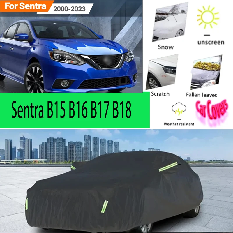

For Nissan Sentra B15 B16 B17 B18 2000-2023 Full Car Covers Outdoor Sun Anti UV Rain Snow Dust Protection Oxford Cloth Accessori