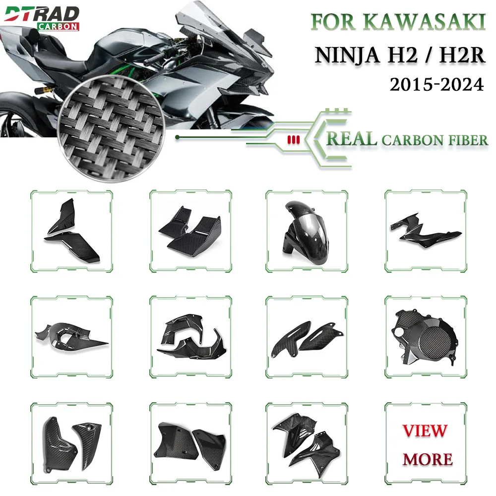 

New For KAWASAKI NINJA H2 H2R 2024 2023 2022 - 2015 Carbon Fiber Fairing Kit Motorcycle Body Modification Decoration Accessories
