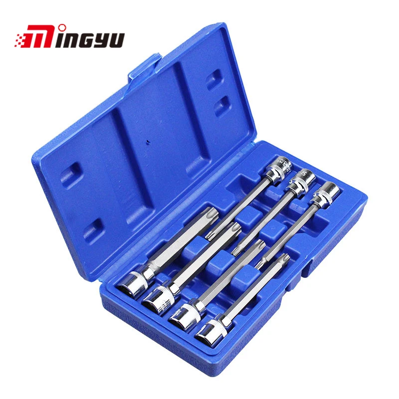 

7pcs 3/8" Drive Torx Bit Socket Set 110mm Long Box End Wrench Head For Ratchet T45 T50 T55 T60 Screwdriver Hand Tool