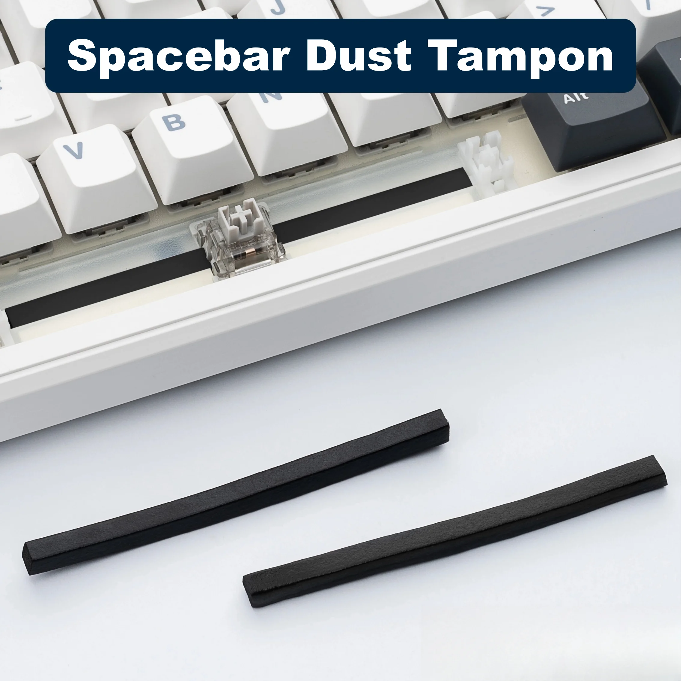 Spacebar Dust Tampon Filler Cotton Strip Satellite Shaft Dust Rubber Strip for Mechanical Keyboard Sealing Soft Rubber Space