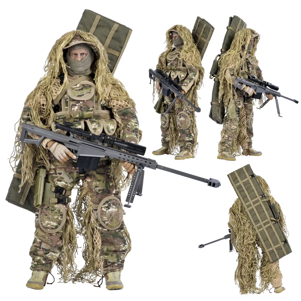 Nb07 nb08 1/6 soldado masculino figuras de ação de 12 polegadas multi-peça de plástico colecionável atirador com barrett coleção de modelo militar