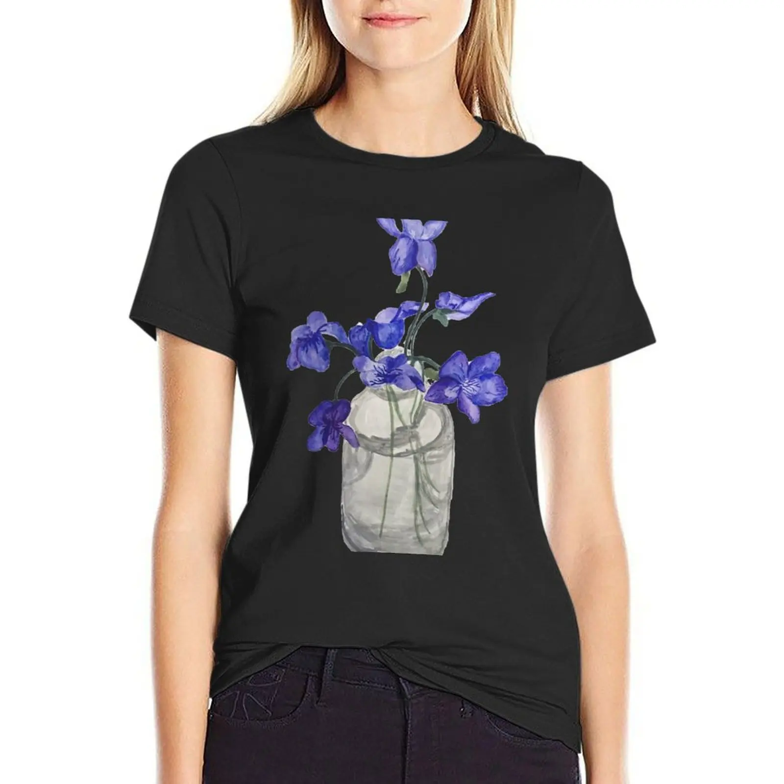 Jar of Violets T-Shirt tees Female clothing Womens clothing