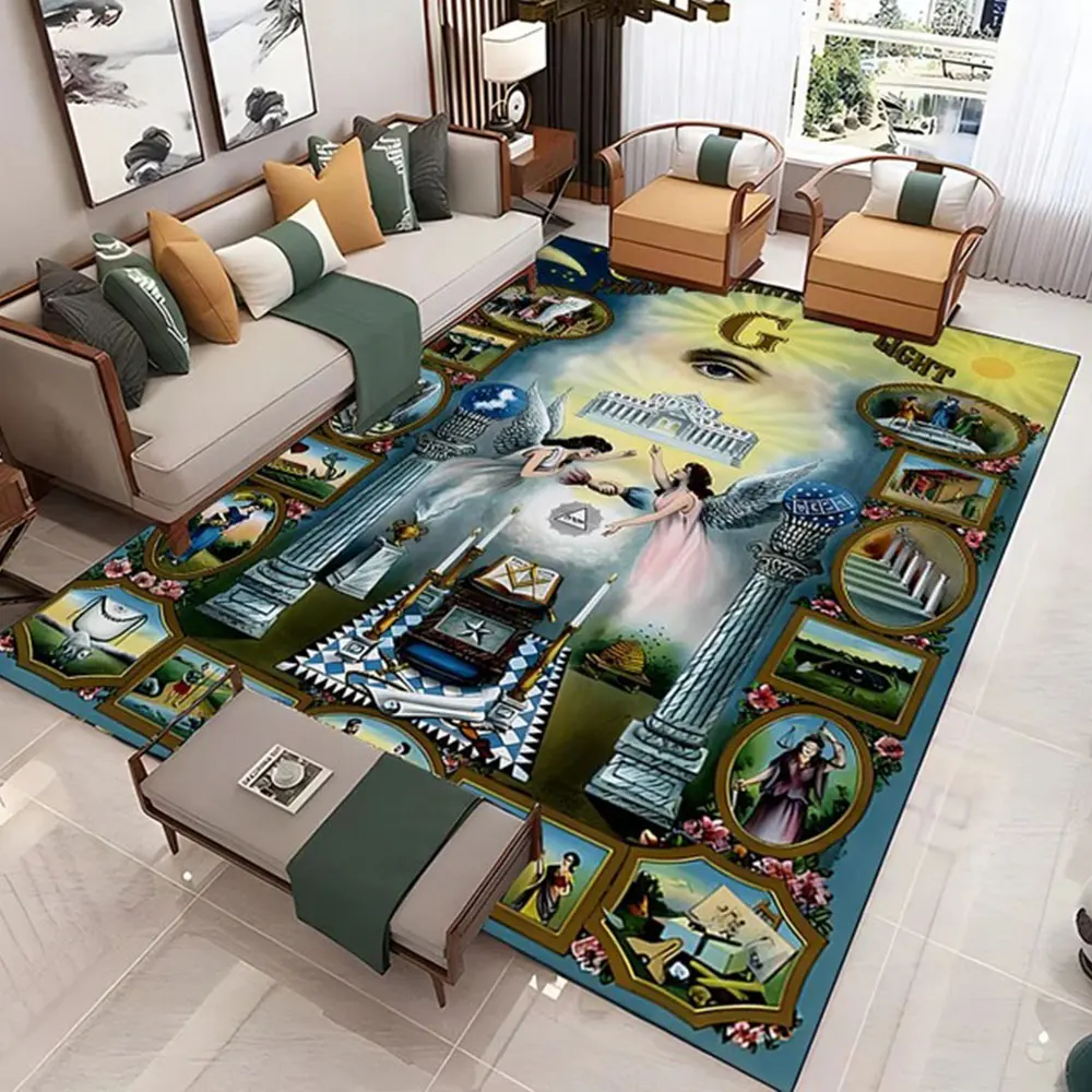 Freemasonry Modern Rugs home capital community freemason area rugs non-slip mats decorative personalized gift carpet door mat
