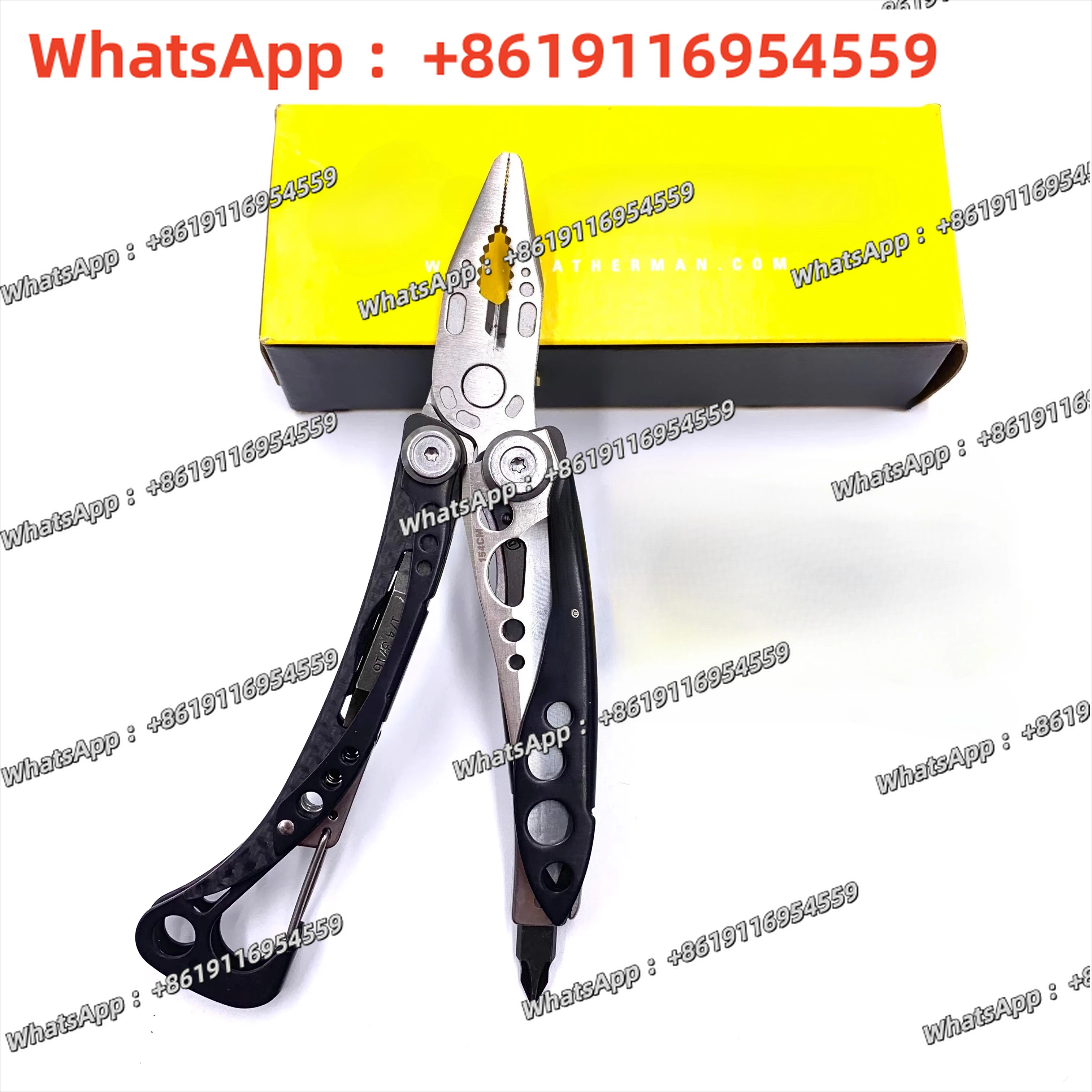 White young man, black young man, multi-functional combination tool pliers