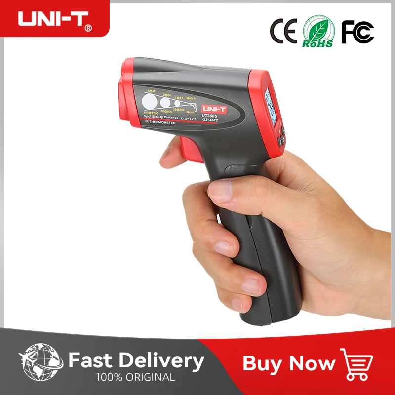 UNI-T UT306S UT306C Digital Thermometer Non-contact industrial Infrared Laser Temperature Meter Temperature Gun Tester-50-500