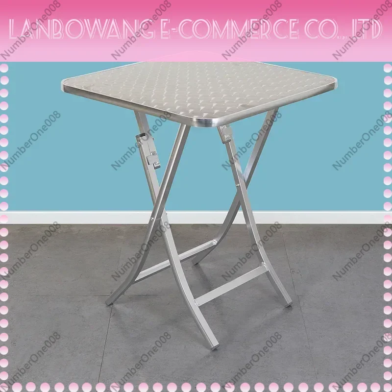 Promotion Aluminum Alloy Folding Table Convenient Dining Desk Home Outdoor Garden Courtyard Leisure Barbecue Round Square Mesas