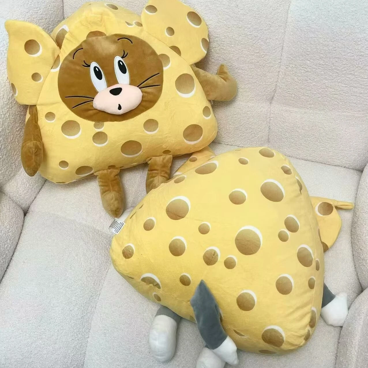 Cartoon Cat Mouse Cheese Plushies Cuddly Stuffed Anime Very Soft Plush Toy Back Cushion Sofa Bed Home Decor Pillow Birthday Gift