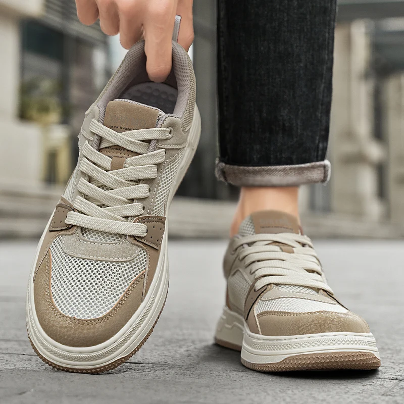 

Легкие сетчатые кроссовки, нескользящая дышащая обувь для мужчин, повседневная прогулочная удобная обувь, стильные и универсальные кроссовки