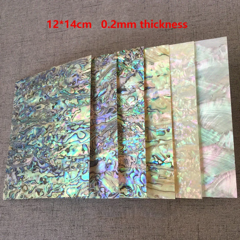 0.2MM DIY Mother of Pearl Pieces Colorful Abalone Flat Shell Lacquer Painting Crafts Carved Inlay Veneer Luthier Supply Material