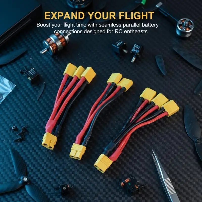 XT60 Y Splitter 2/3-Way Connector conector paralelo коннектор параллельный 1Pc 12/14AWG Silicone Wire Male/Female Charger