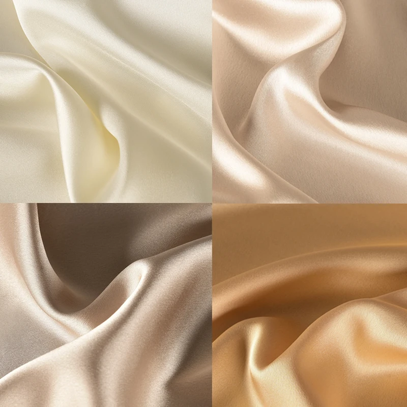 

Acetate satin fabric with a glossy smooth flowing texture Suitable for thin dresses shirts available in solid colors fabric