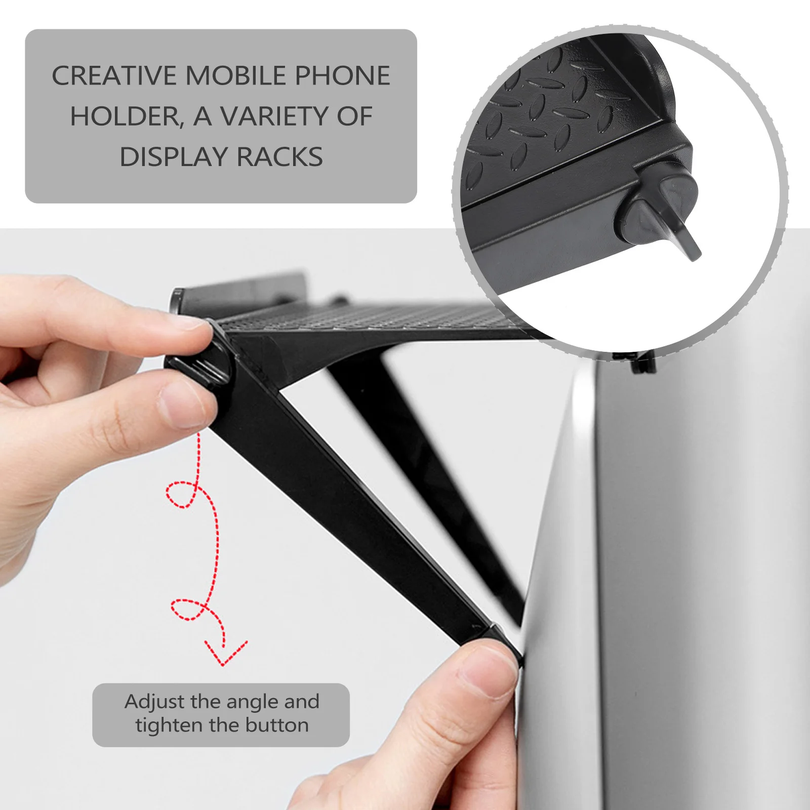 

Adjustable Computer Screen Shelf Monitor Storage Bracket Stand Punch Free Installation Stable Load Bearing Router Game