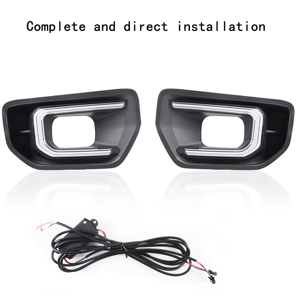 

LED Daytime Running Lights For Ford Ranger T9 2022 2023 MK4 PX4 High Version XLT Wildtrak Sport Car DRL Fog Lamps Daylight