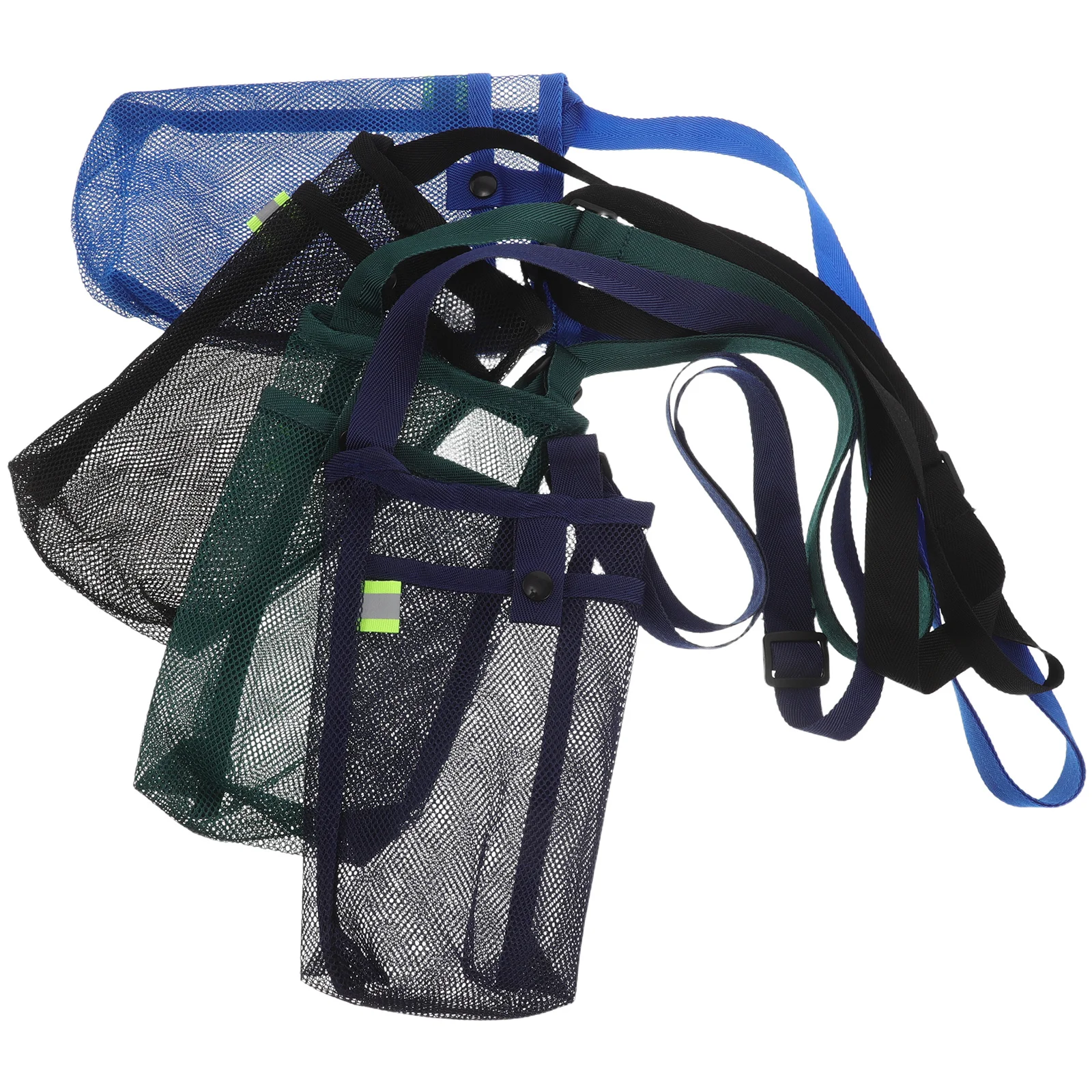 

4Pcs Water Cup Sleeve with Shoulder Strap Mesh Material Hiking Carrier Durable Stylish Insulated Mug Protector Pouch