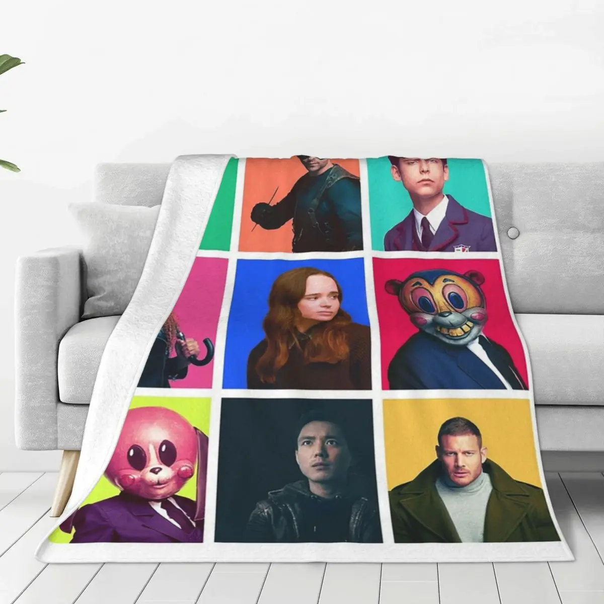 The Umbrella Academy - Character Collage Blanket Fleece Warm Sofa Throw Blankets For Home Bedroom Outdoor Throws Bedspread Quilt