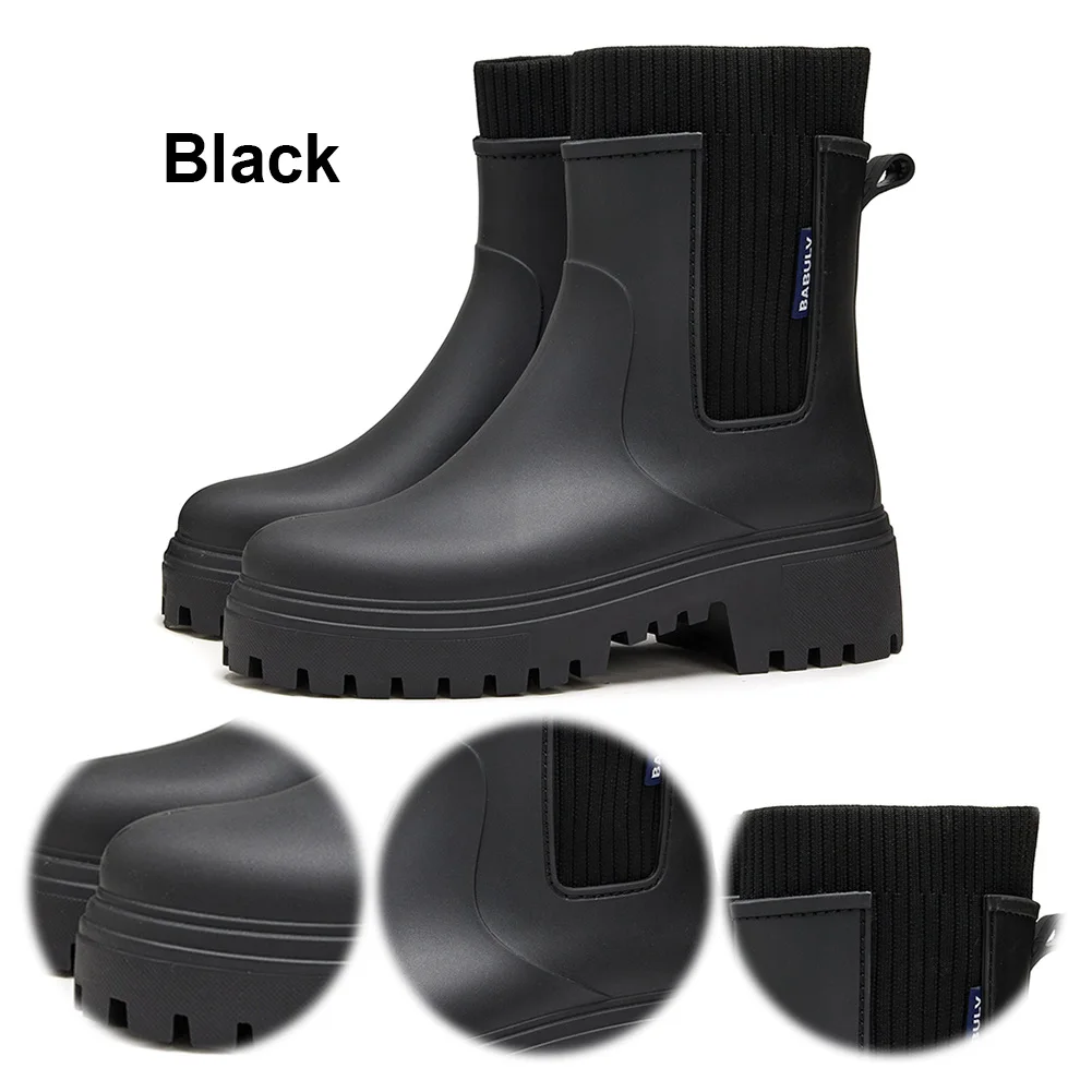 

Women's Wellington Boots Waterproof Garden Shoes Non-Slip Rain Boots Ankle Boots Rain Shoes for Outdoor