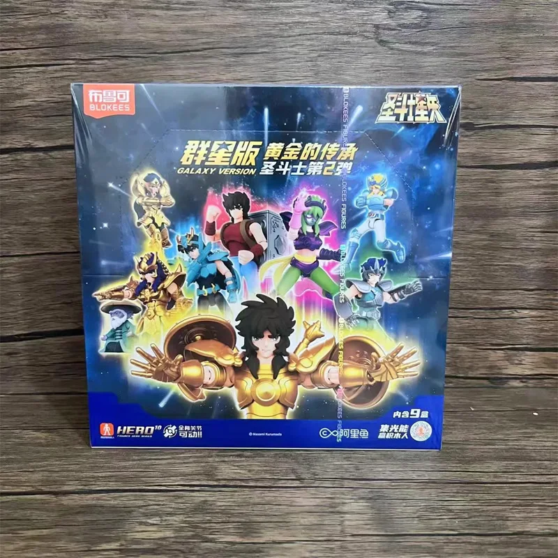 متوفر في المخزون BLOKEES Saint Seiya GALAXY VERSION 02 Libra Shiryu Aquarius Hyoga Dohko Camus Milo نموذج مجمع ألعاب الذهب Saint